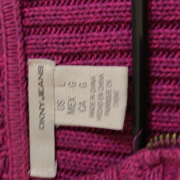 DKNY JEANS fuchsia knit pullover Hoodie - Picture 4 of 7